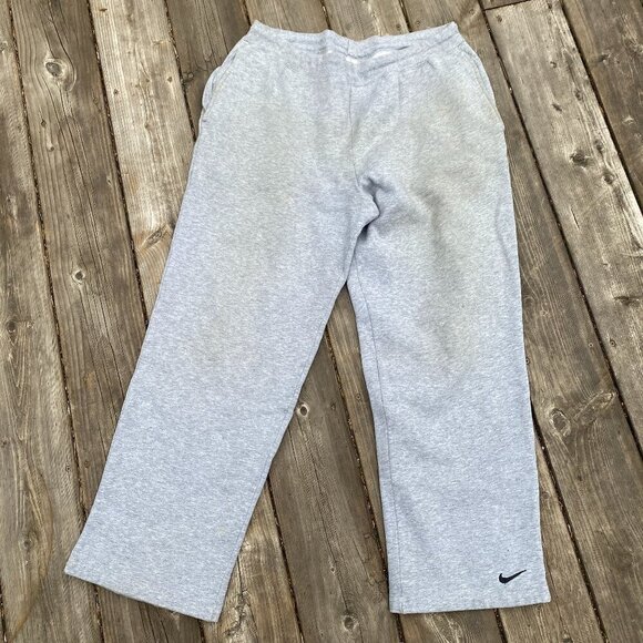 Vintage 90s Nike Sweatpants Gray TRASHED Large - Picture 1 of 4